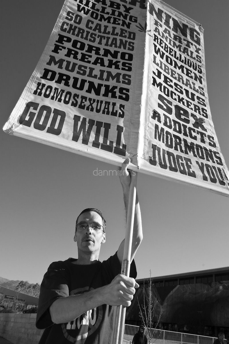 Photo By: Dan Morris Protester holds sign at a rally in Salt Lake City protesting the California Prop 8 Decision, Nov 15, 2008 (Dan Morris)